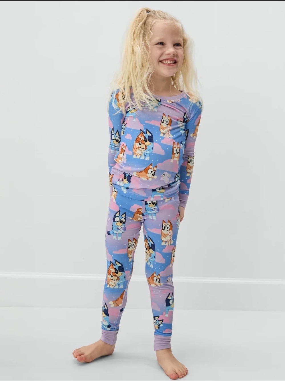 NEW Little Sleepies BLUEY sleepytime purple pants set 12/18